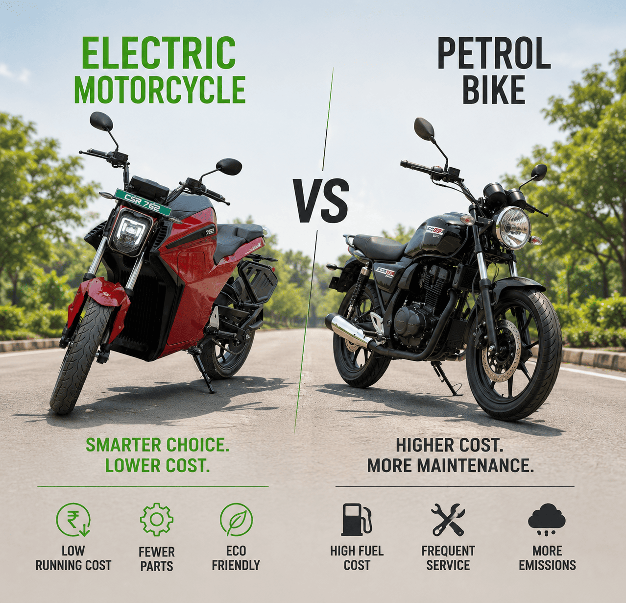Electric Motorcycle vs Petrol Bike: The Real Running Cost Comparison (2026)